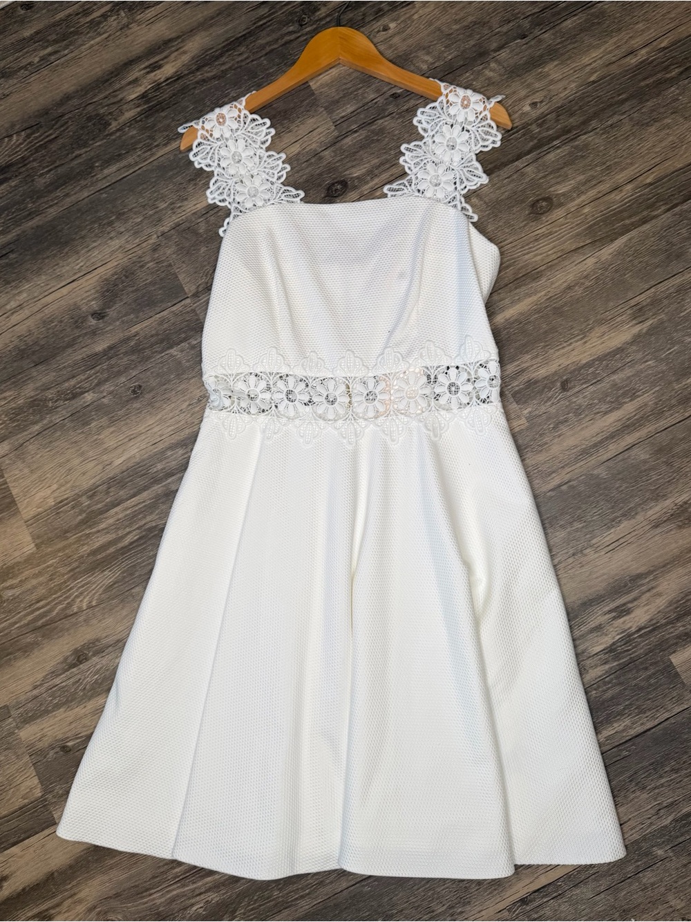 NWT Ted Baker MONAA Dress Size 3 White Lace Floral A-Line Shift $335